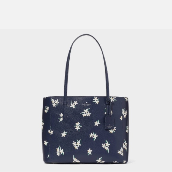 New Kate Spade Schuyler Tote in Lily Bloom Parisian Blue - Picture 1 of 10